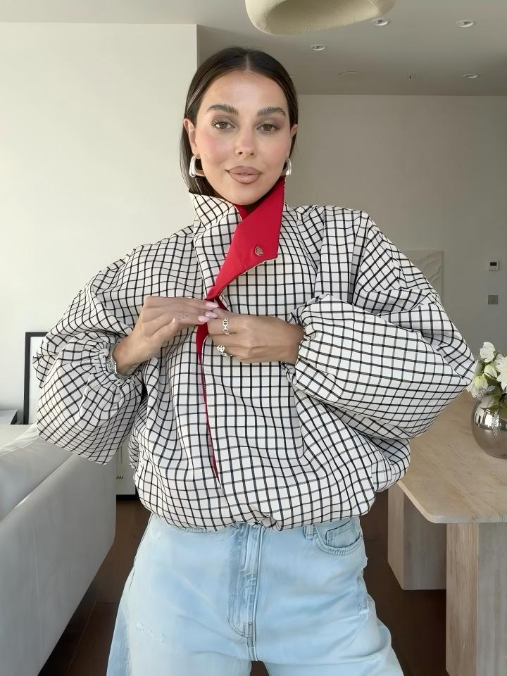 Heritage Check Balloon Jacket