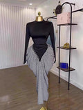 Checkered Twist Maxi Dress
