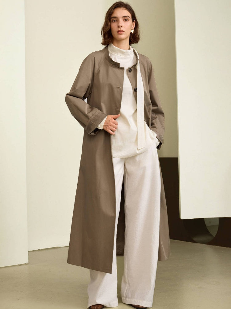 Classic Belted Vintage Trench Coat