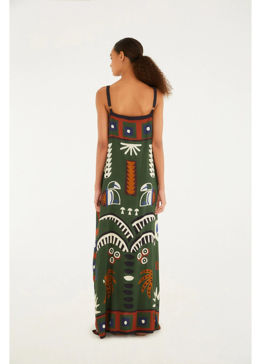 Scarf Print Midi Dress