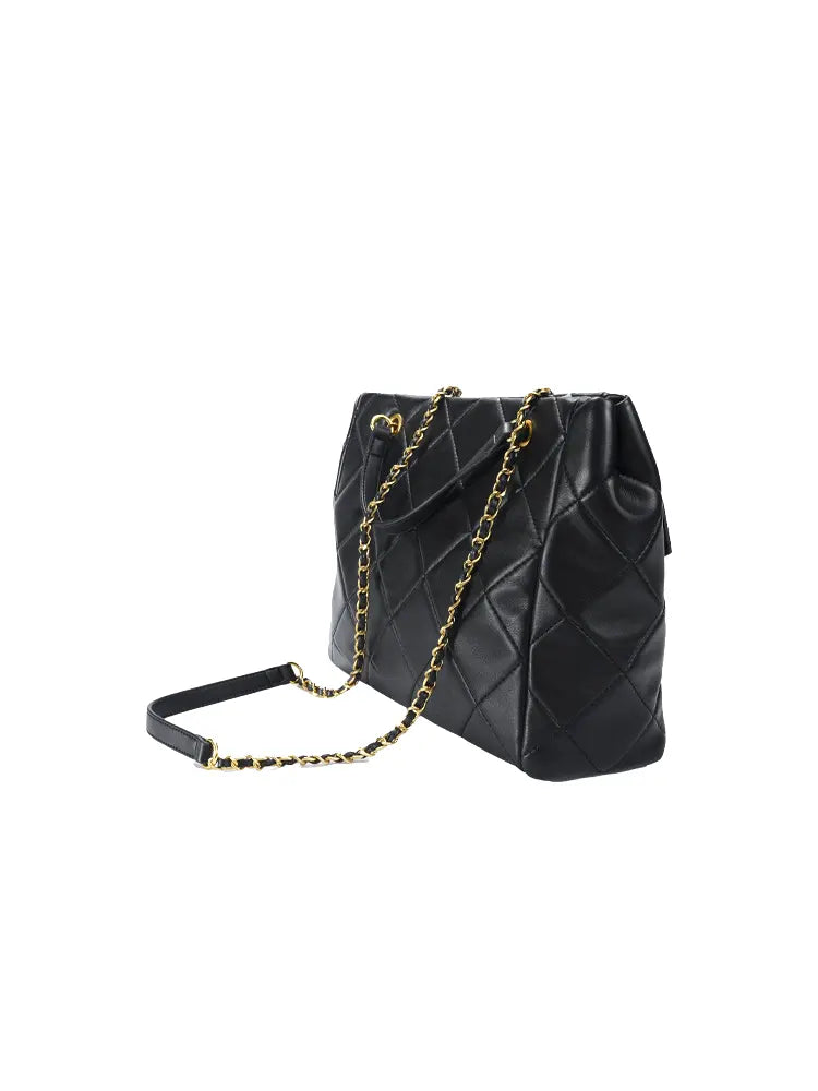 Quilted Chain Crossbody Bag in Chanel-Inspired Style