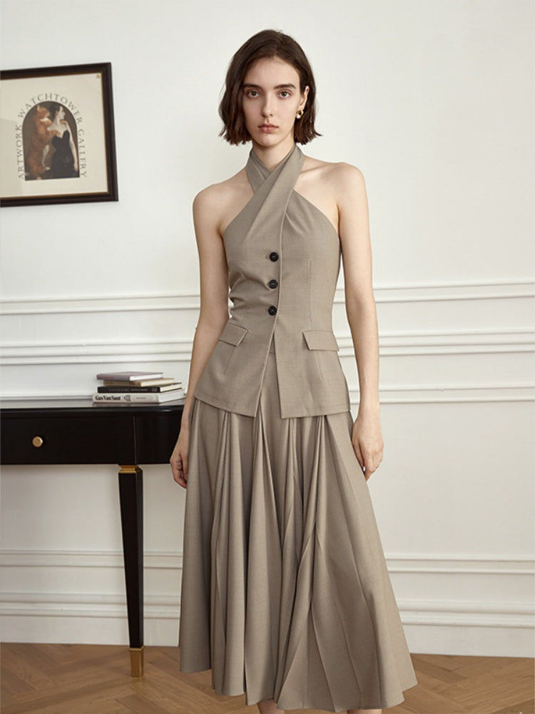 Sophisticated Cross Wrap Vest