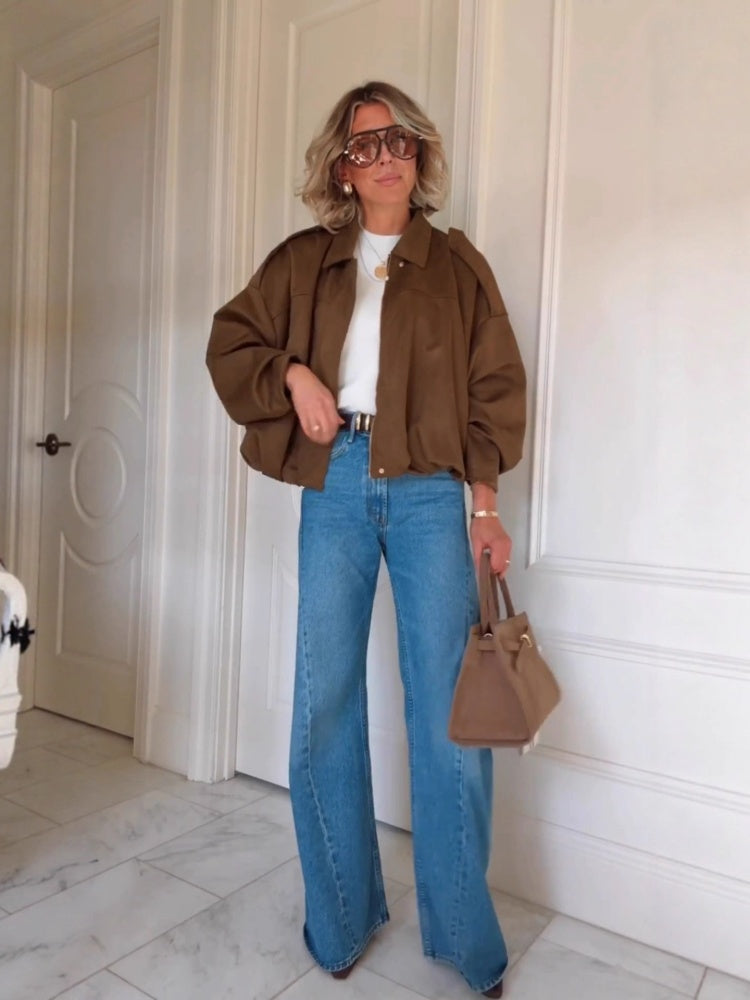 Oversized Batwing Wool Jacket