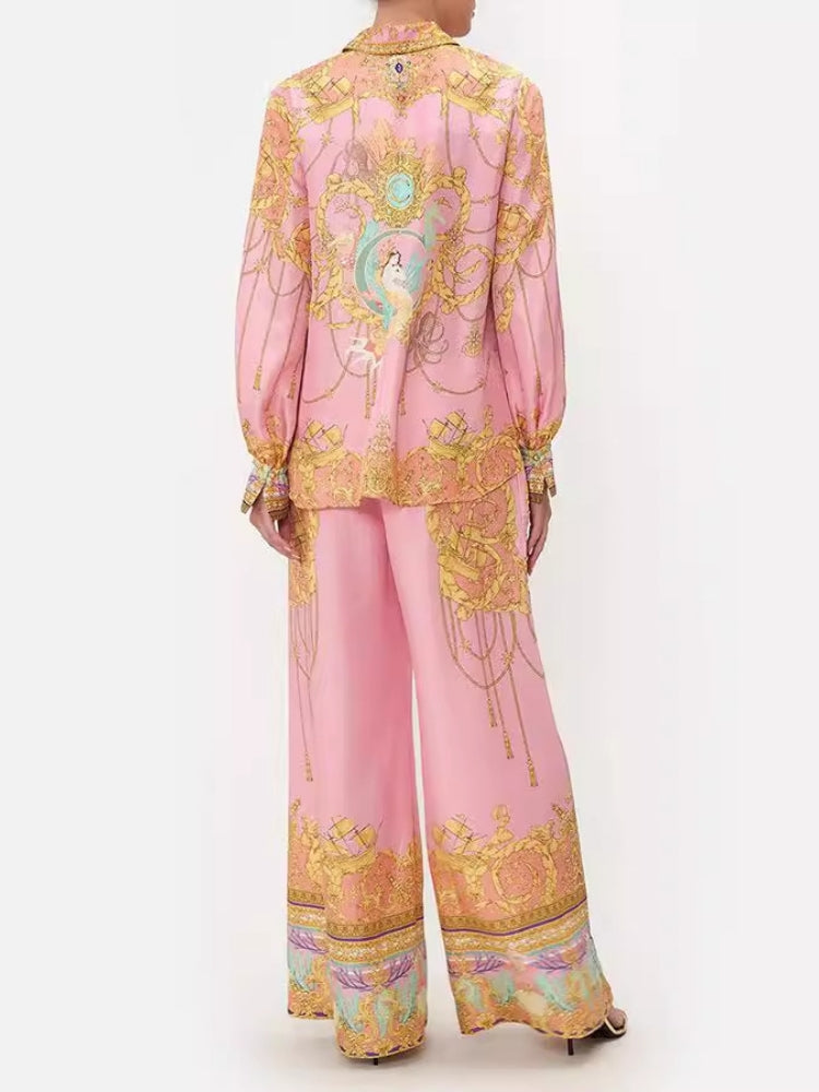 Pink Tropical Print Set