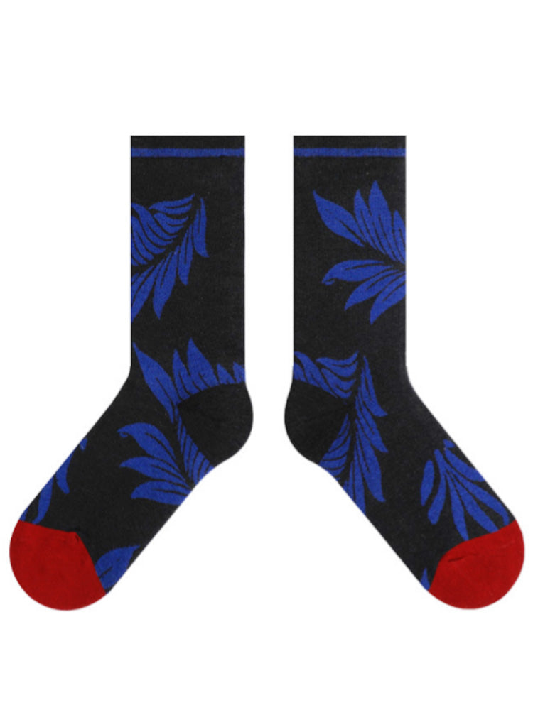 Floral Pattern Cotton Socks