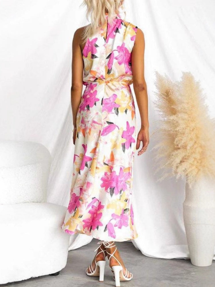 Floral Sleeveless Midi Dress