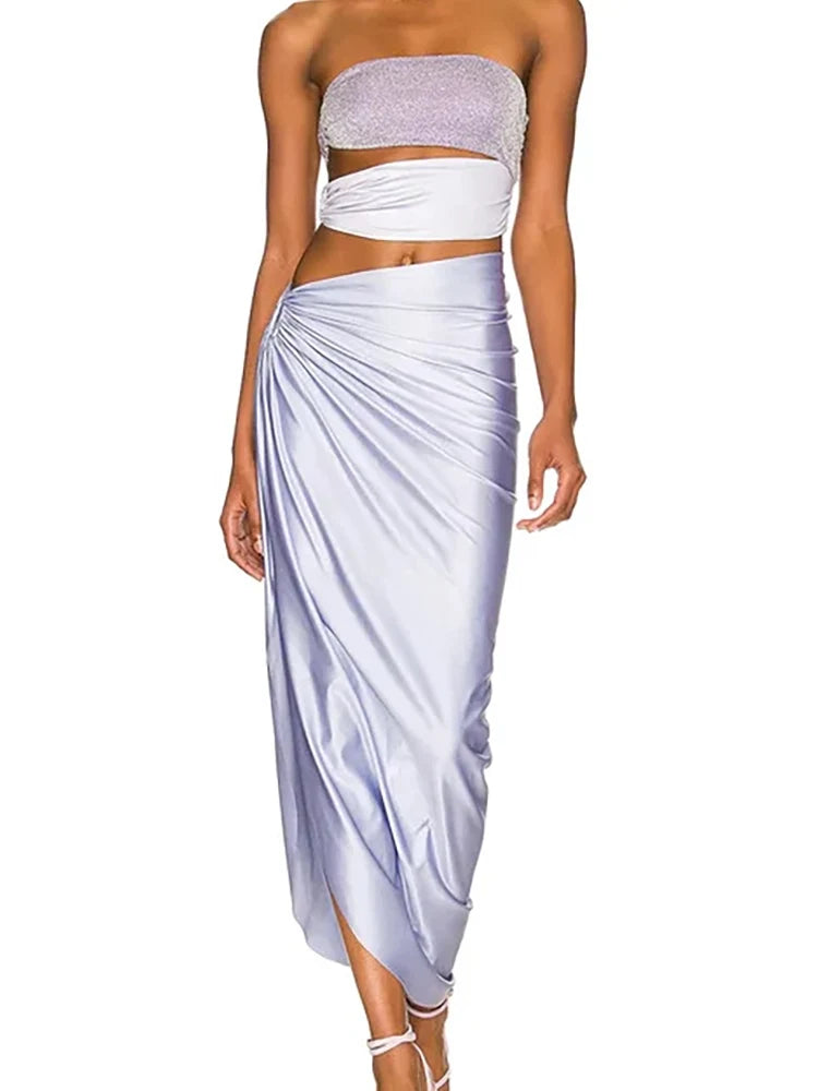 Glitter Cutout Resort Swimsuit Set