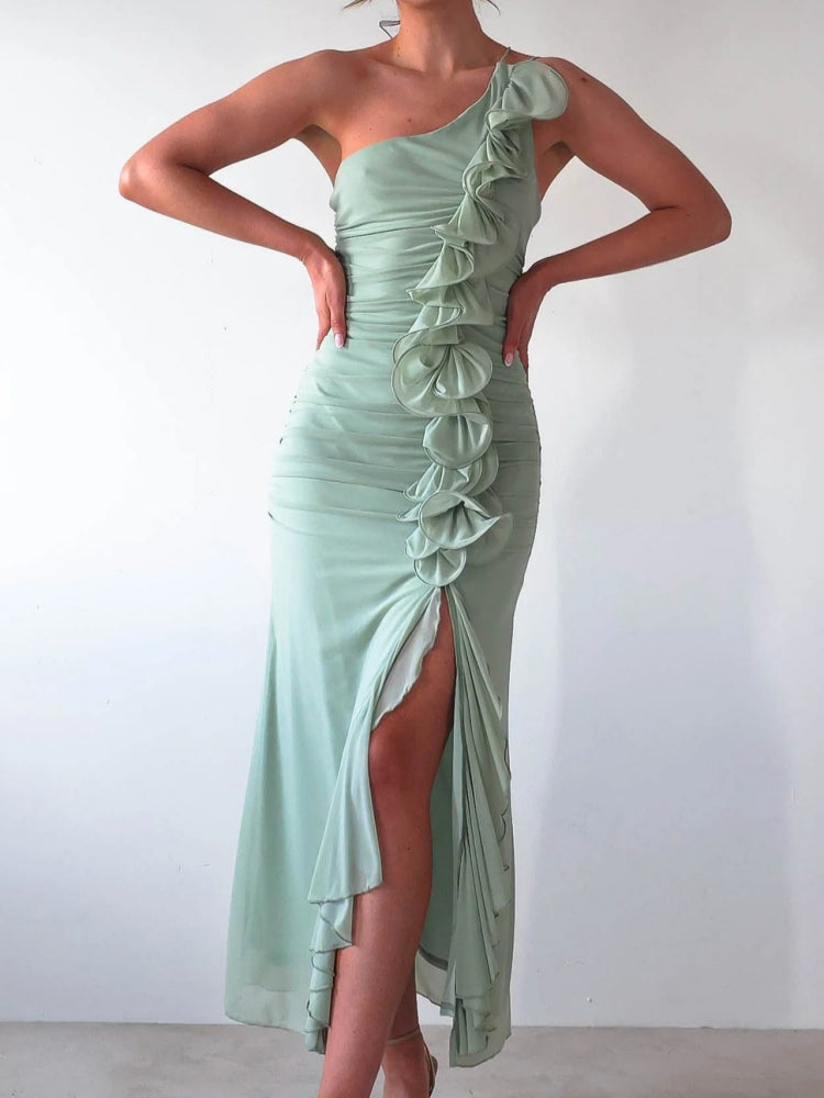 Sexy Ruched Midi Dress
