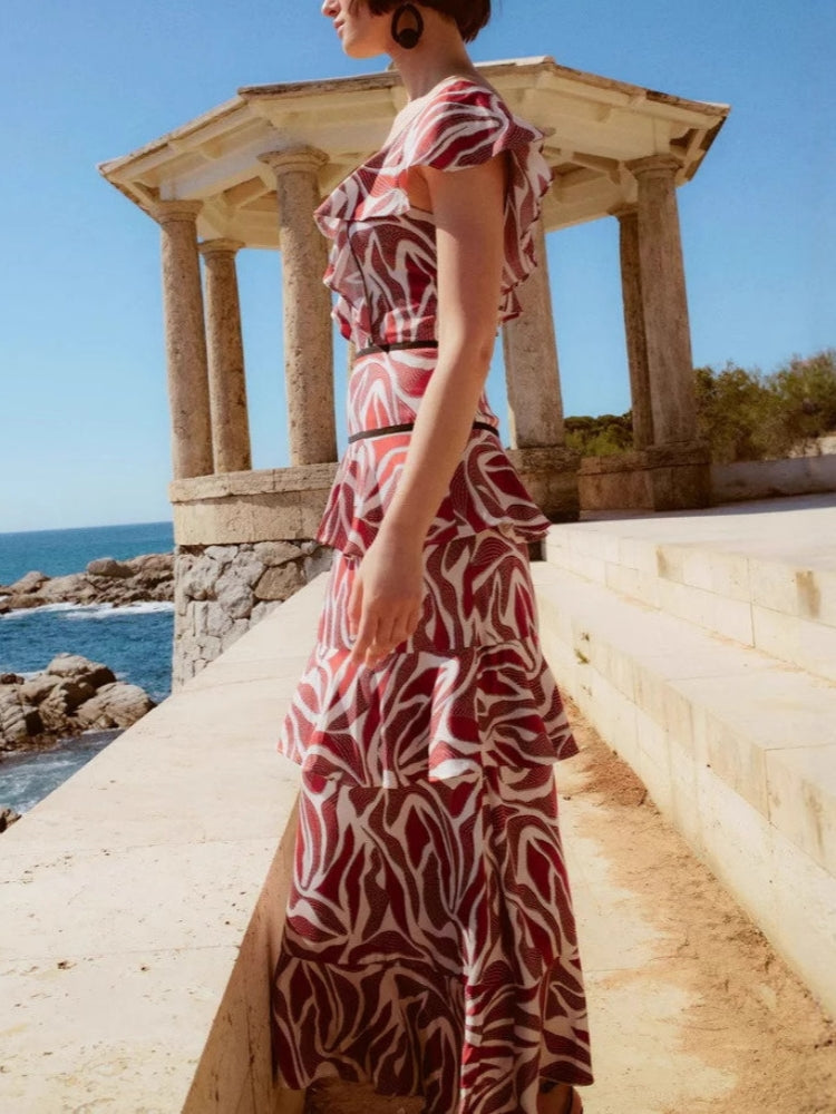 Short Sleeve Floral Dress