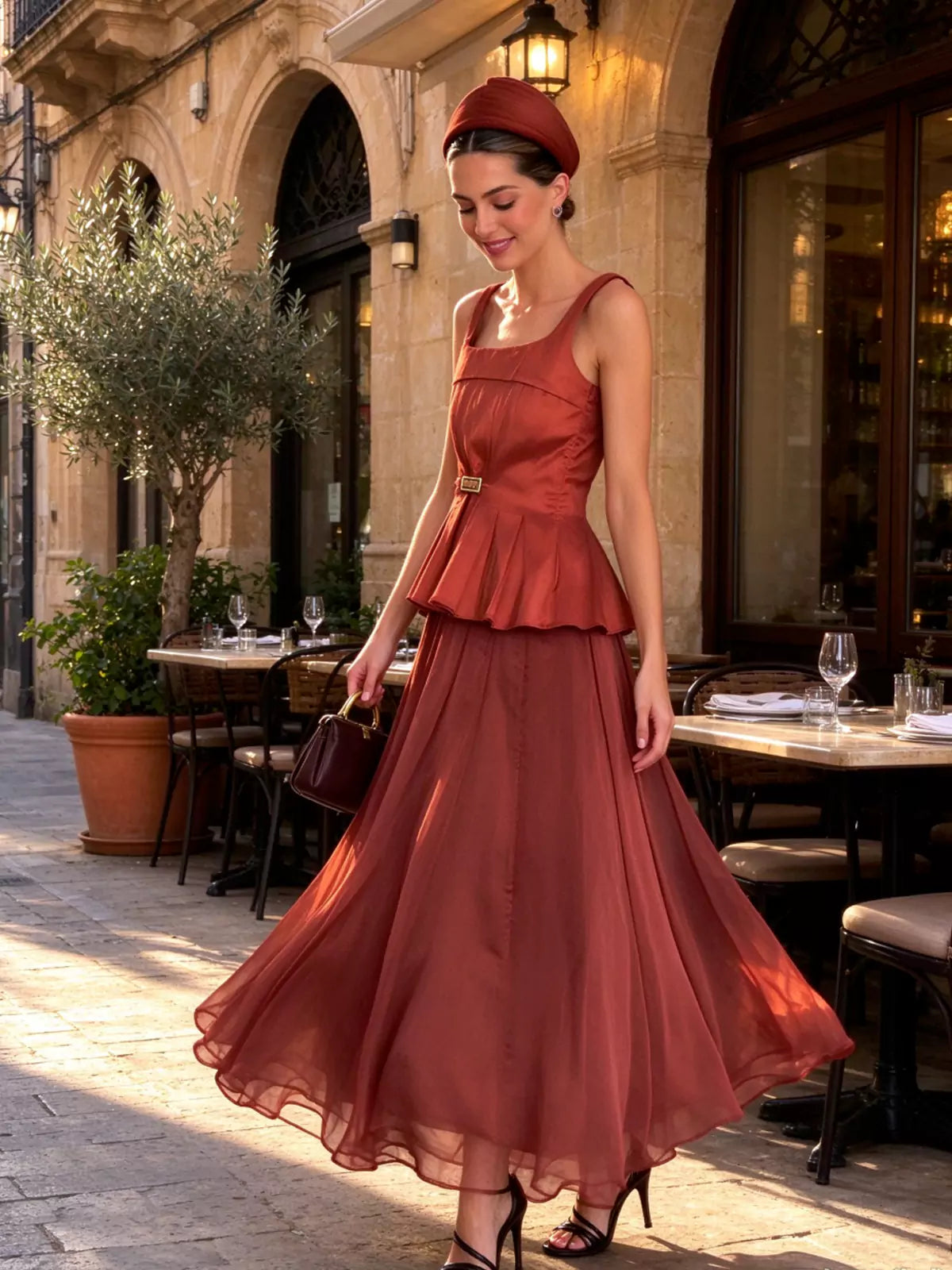 Siena Peplum Two-Piece Set
