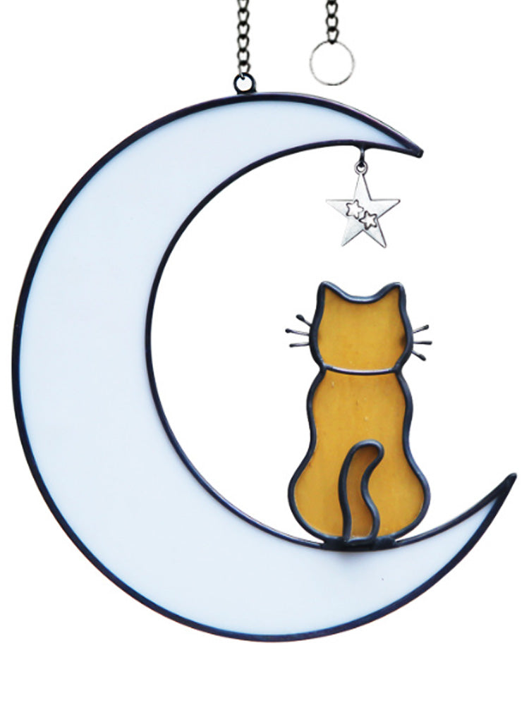 Cat on the Moon" Window Hanging Decoration