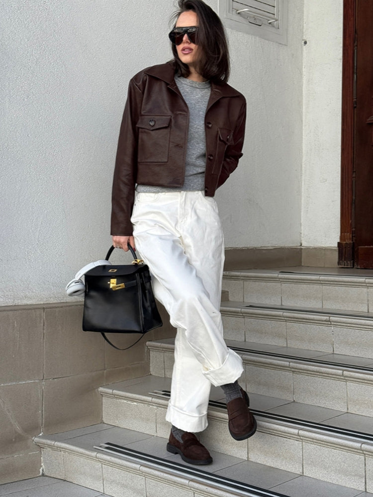 Moto Style Leather Jacket