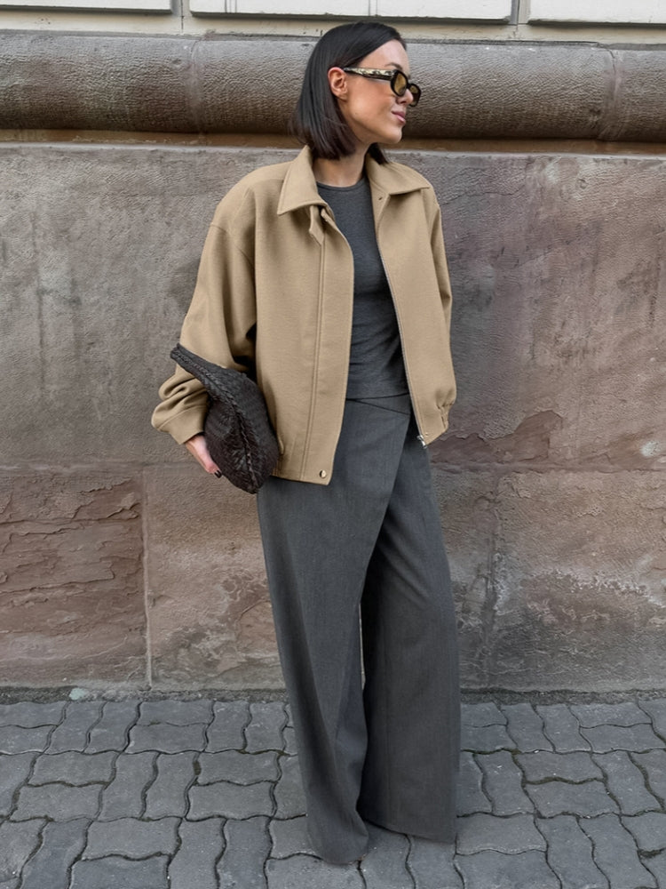 Wool Notch Lapel Jacket