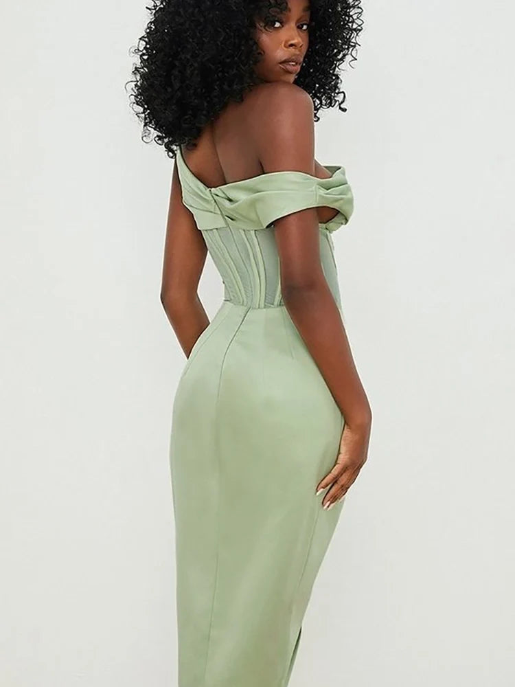Apple Green Vintage Style Swimsuit Set