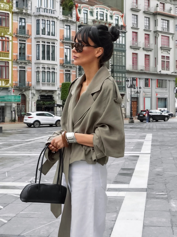 French Lapel Trench Coat