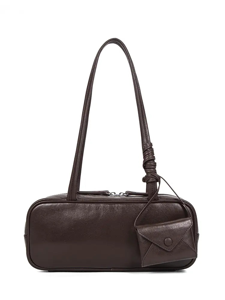 Belair Vegetable-Tanned Leather Baguette Evening Bag
