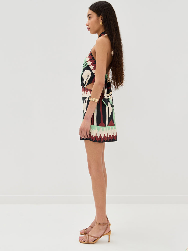 Halter Print Beach Dress