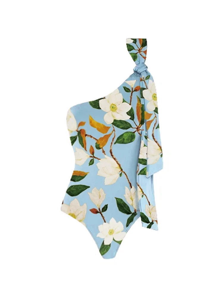 Fresh Floral One Piece Swimsuit Set