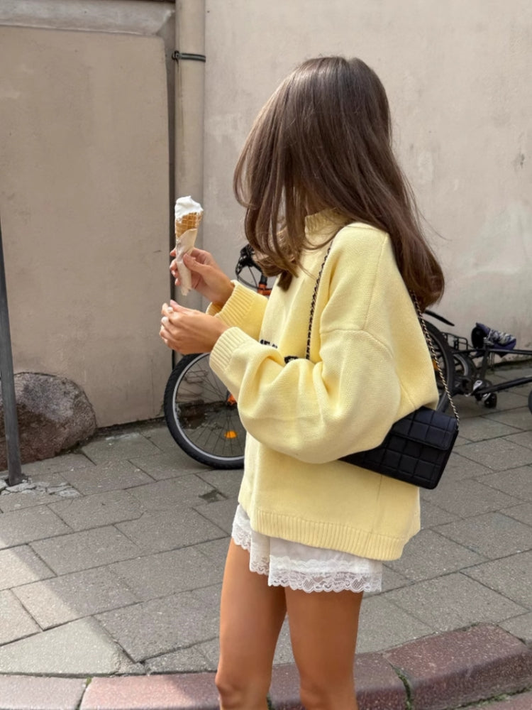 Indie Style Letter Sweater