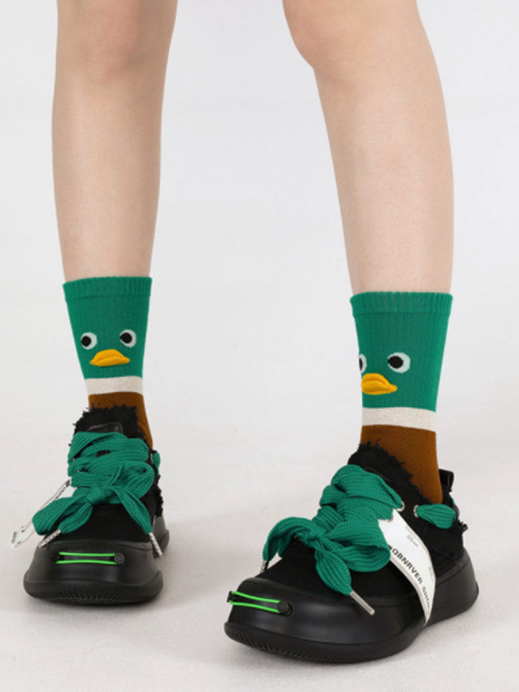 Adorable Cartoon Duck Cotton Socks