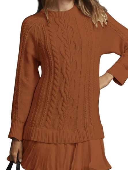 Twist Shape Knit Sweater Mini Dress