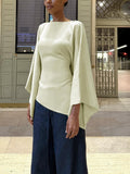 Asymmetrical Butterfly Top in Sage Green