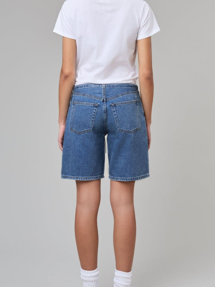 Adjustable  Stretch Denim Shorts