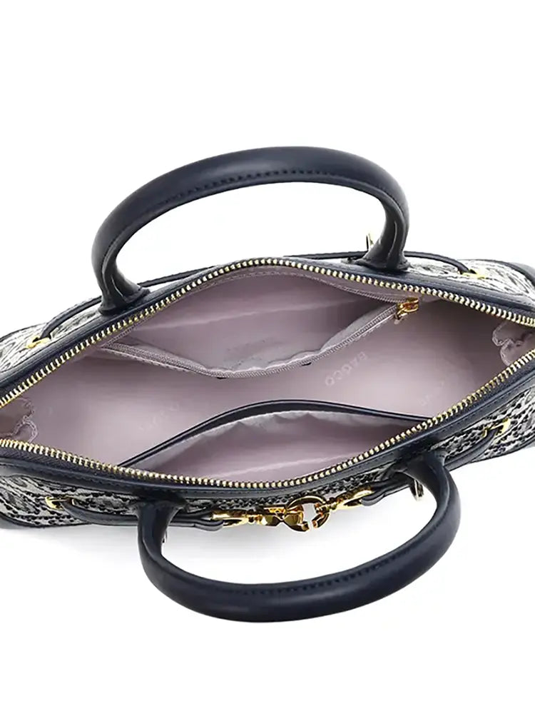 New Embroidered Stitch Detail Top Handle Bag