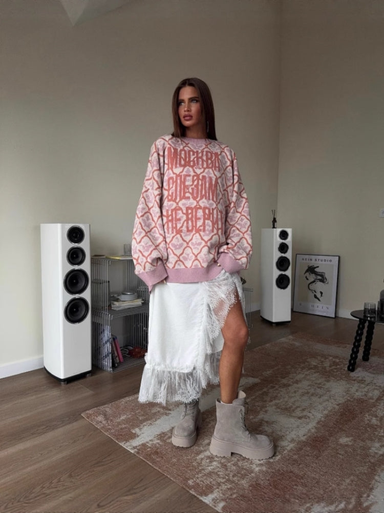 Letter Print Pullover