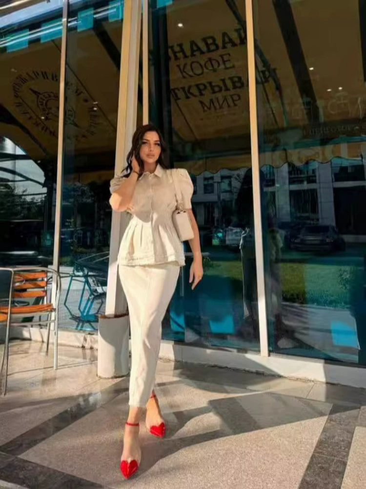 Fitted Top   Skirt Set