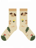 Cute Cartoon Kitty Pattern Cotton Socks