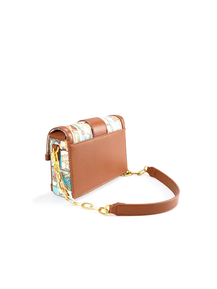 Animal Print Chain Crossbody Bag