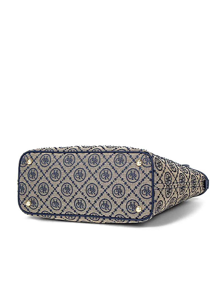 Jacquard Star Rhinestone Tote Bag