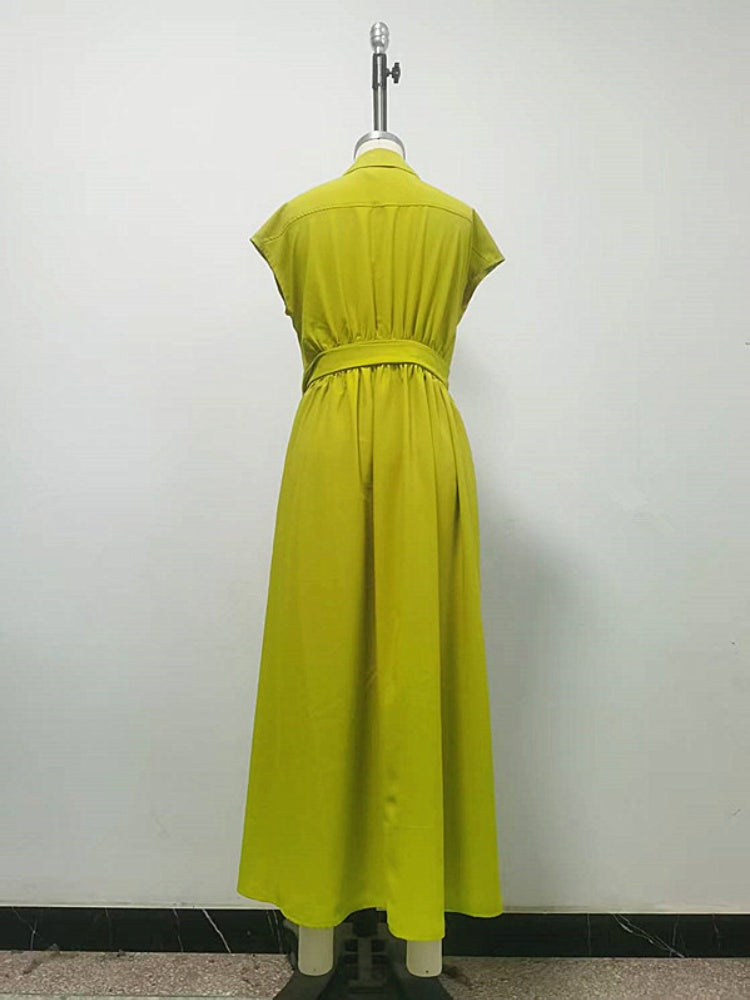 Sunshine Button-Front Shirt Dress