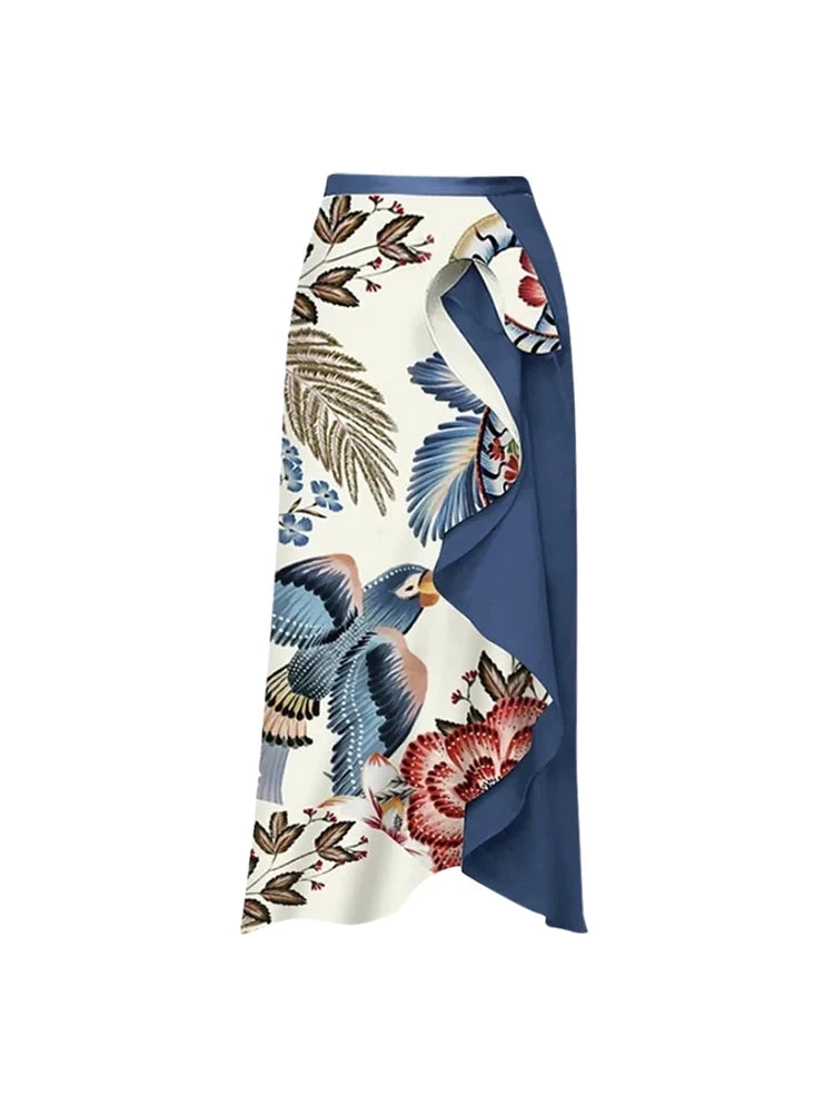 One-Shoulder Toucan Print Monokini