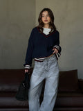 Striped V-Neck Sweater