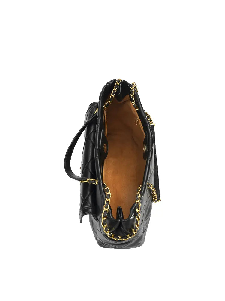 Quilted Chain Crossbody Bag in Chanel-Inspired Style