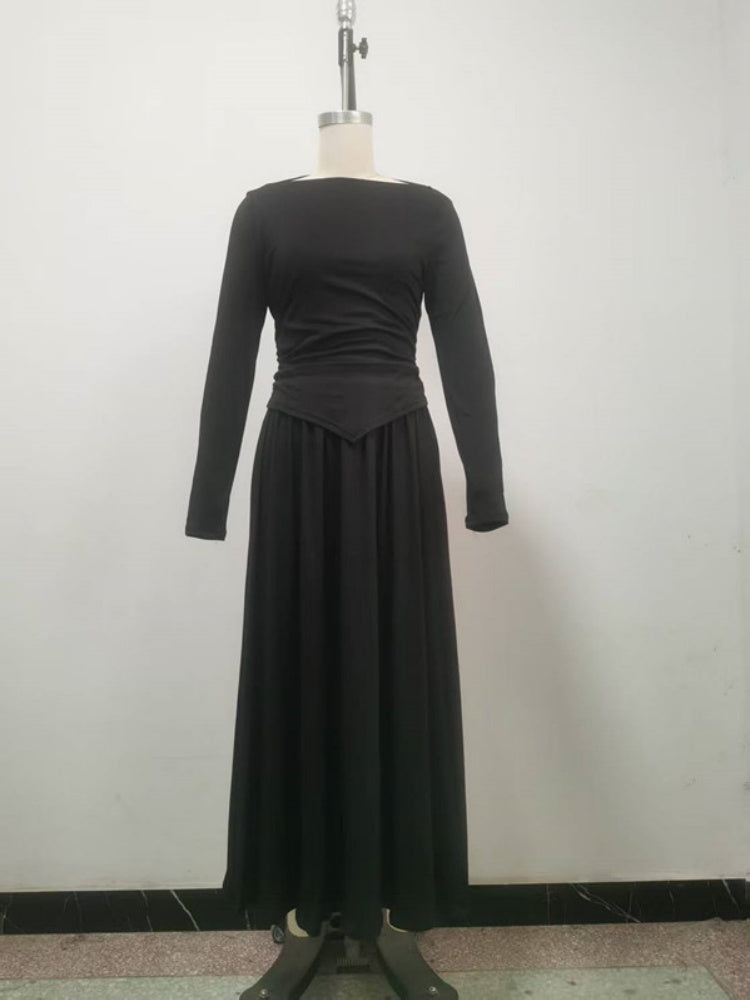 Asymmetric Knit  Skirt Set