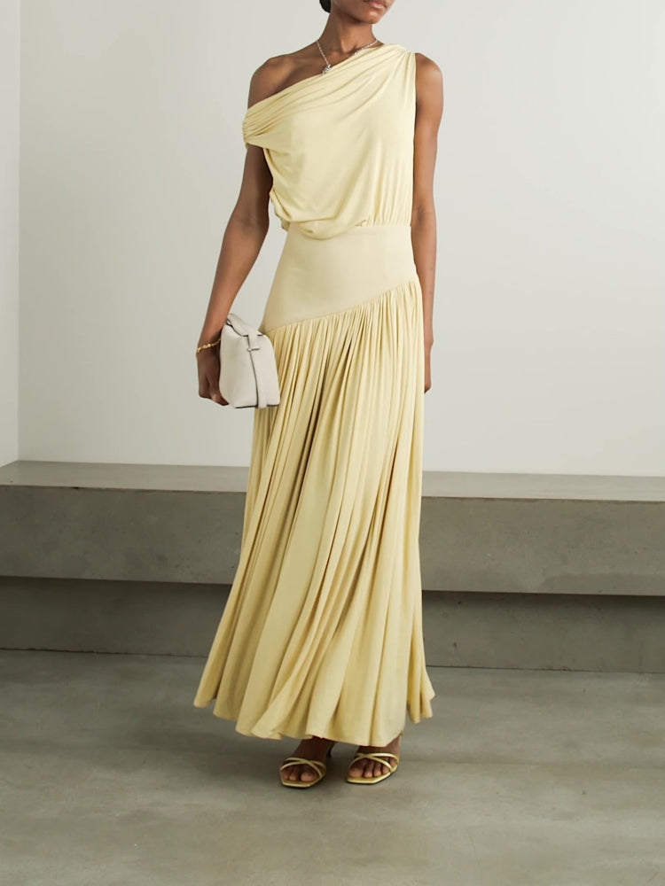 Off-Shoulder Fitted Long Dress