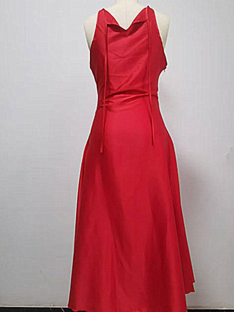 Sleeveless V-Neck Bodycon Midi Dress