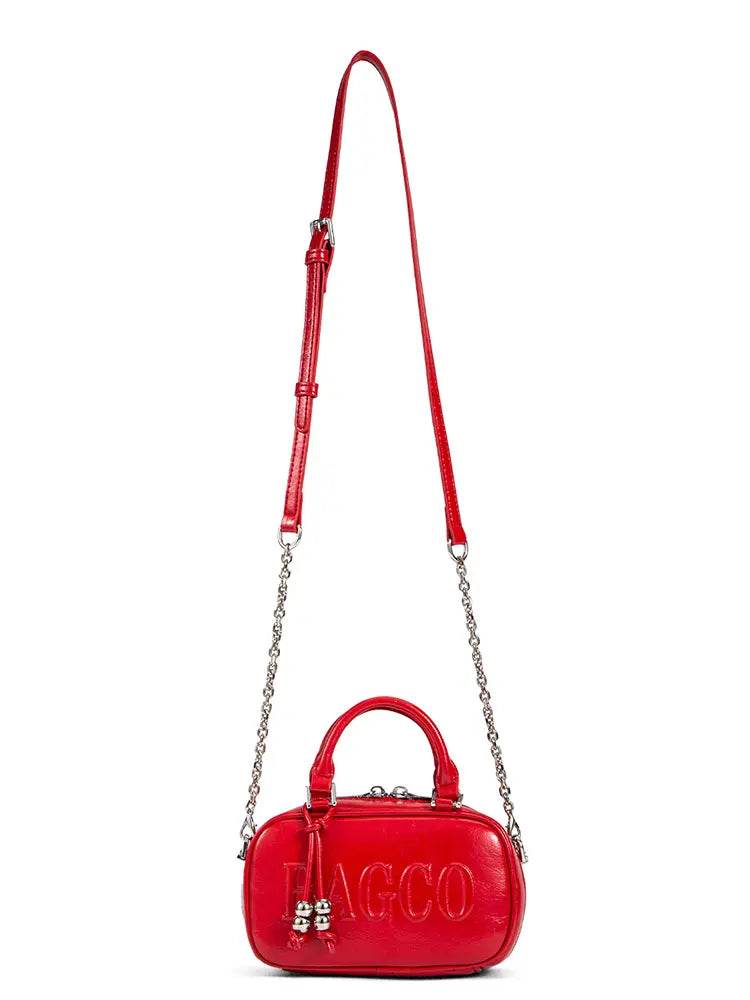 Spring Summer Boston Style Bowling Crossbody Bag