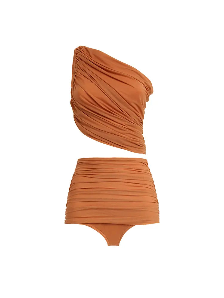 Retro Mesh Patchwork Bikini Set