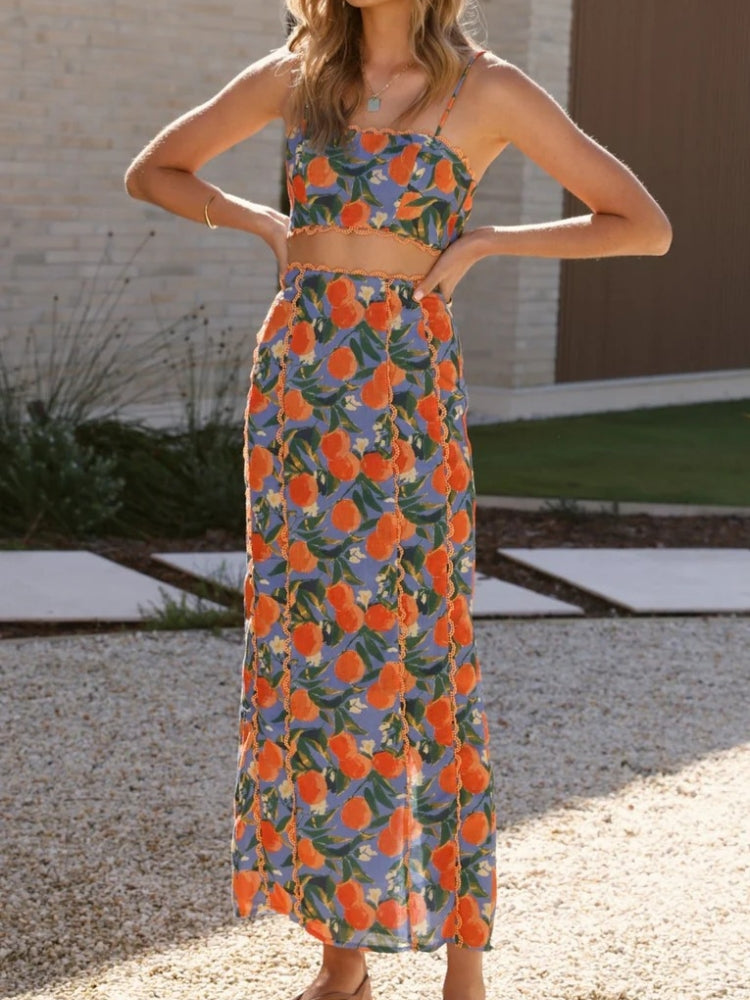 Elegant Linen Slit Ensemble