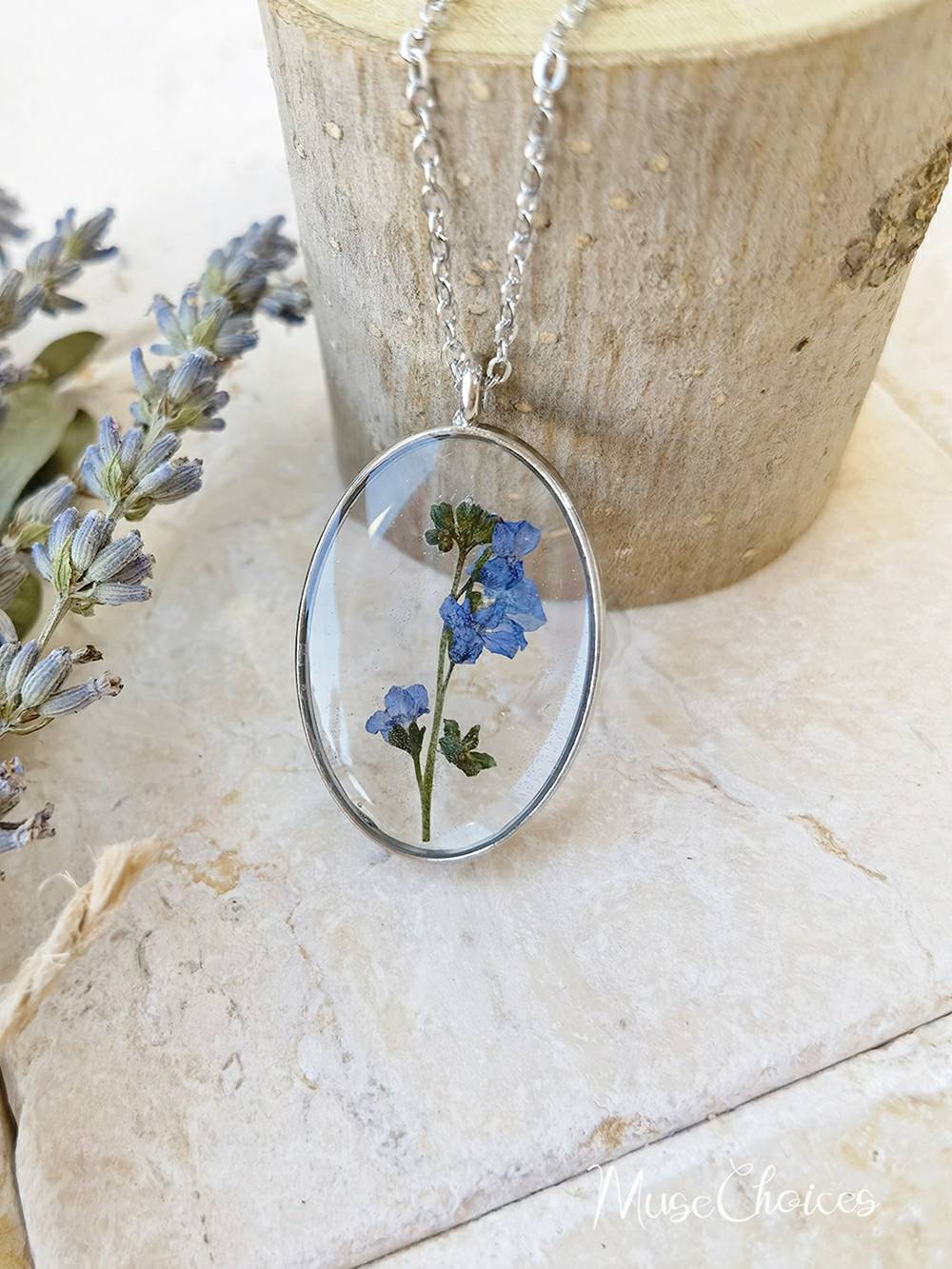 Resin Pressed Flower Necklaces - Colorful Mix Floral Set