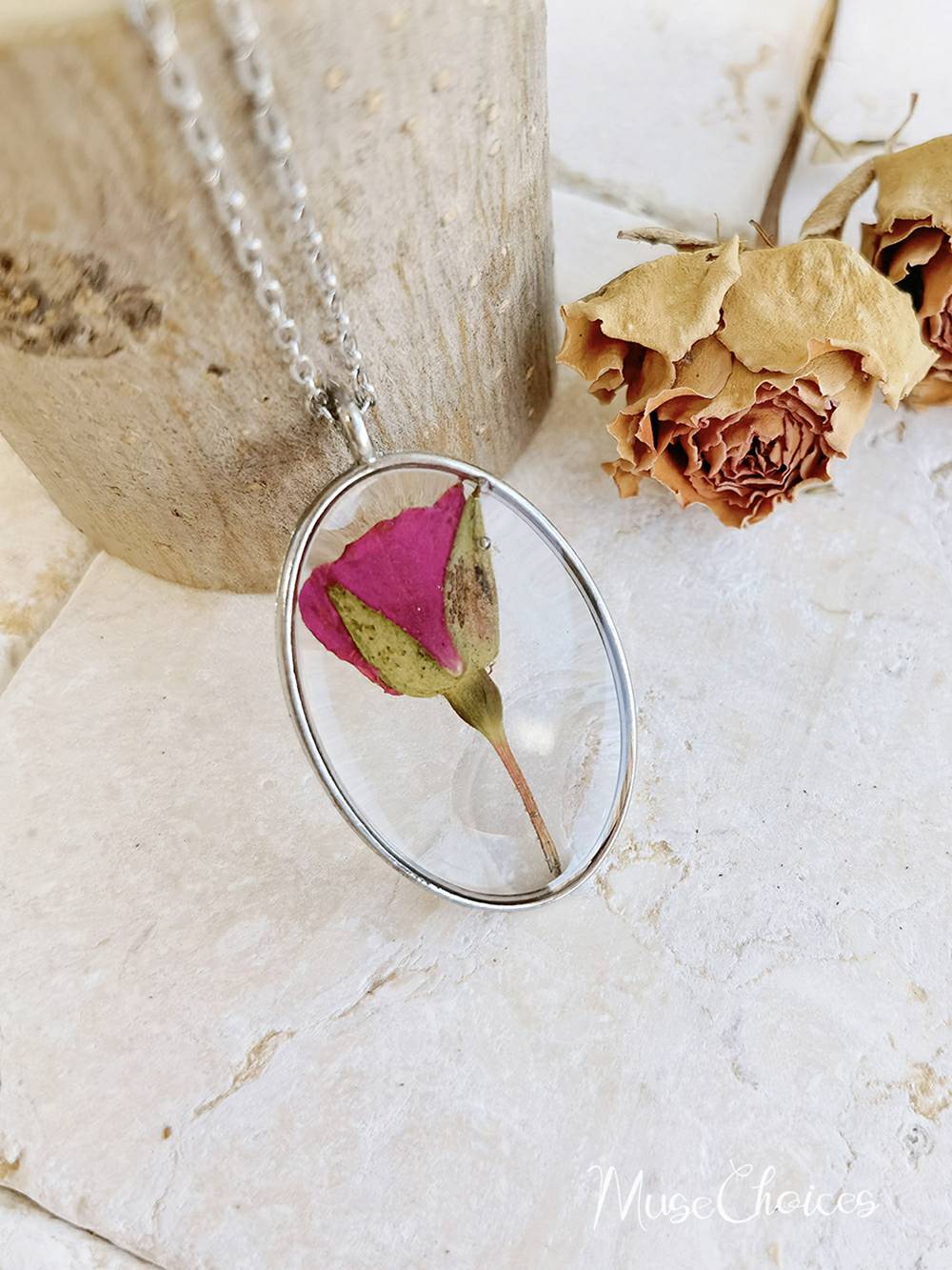 Resin Pressed Flower Necklaces - Colorful Mix Floral Set