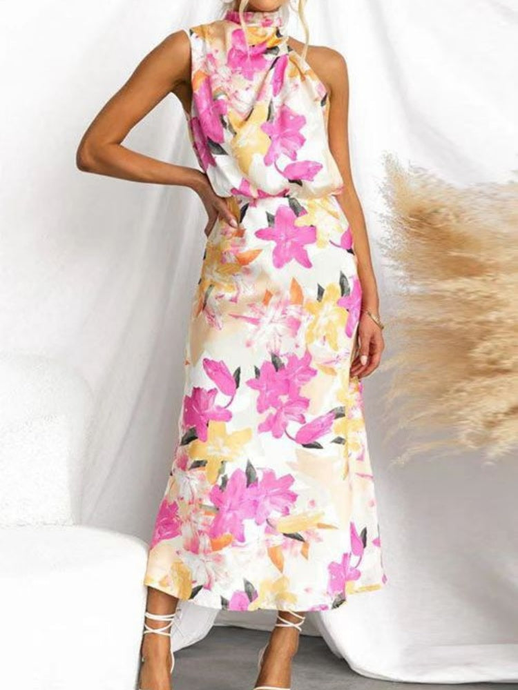 Floral Sleeveless Midi Dress