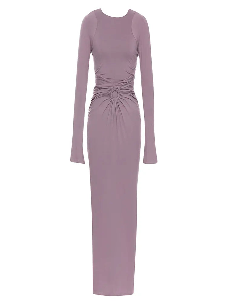 Sexy Chic Round Neck Ruffle Dress