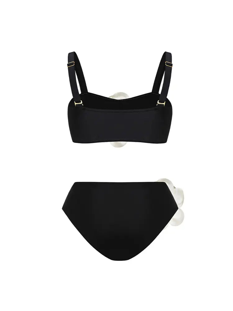 Halter 3D Floral Sexy Bikini Set