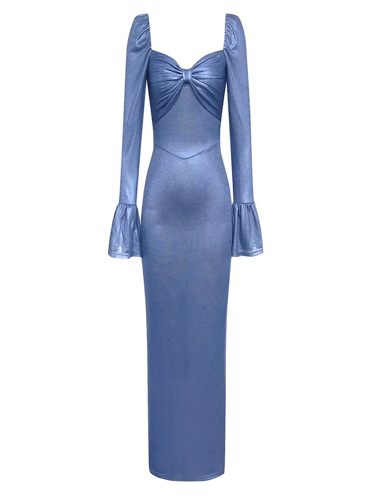 Elegant Strapless Satin Evening Dress