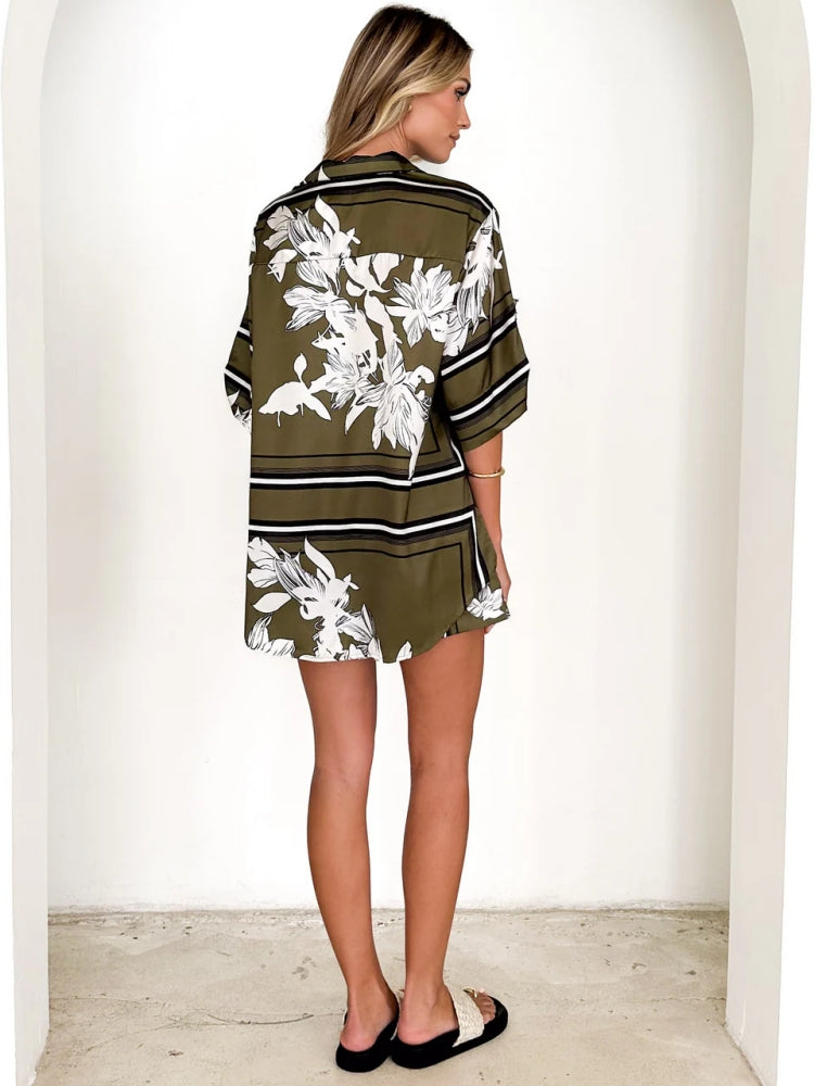 Printed Shirt & Shorts Set